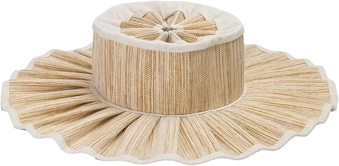 Women Casual Straw Hat Outdoor Beach Caps Summer Reversible Pleated Hats | Amazon (US)