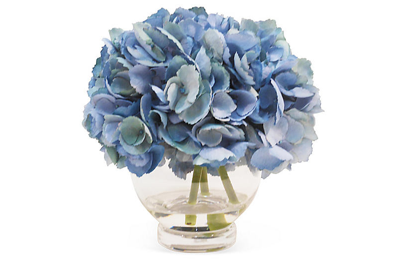 11" Hydrangea in Vase, Faux | One Kings Lane