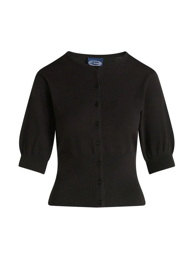 Scoop Women's and Women's Plus Ribbed Cardigan Sweater, Sizes XS-4X | Walmart (US)