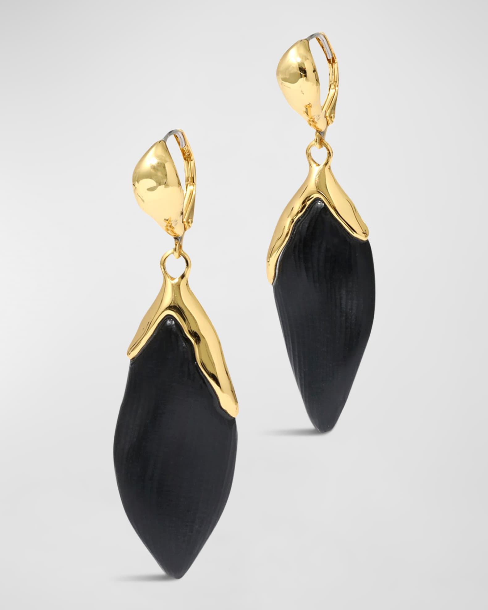 Luminous Lucite Petal Leverback Earrings | Neiman Marcus