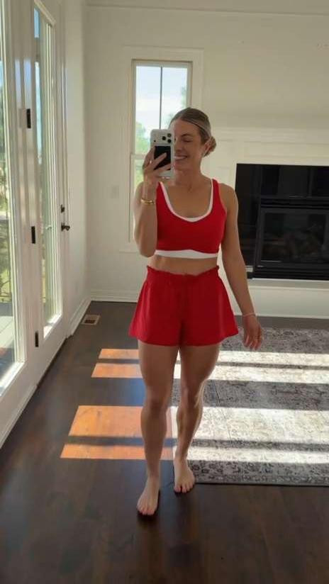 Red's my soft girl soulmate, anytime anywhere! Abercrombie YPB Double-Layered Sports Bra vibes perfectly with these cute red shorts. Small in shorts, medium top, total adorable magic! ❤️✨🌹

#Abercrombie #YPB #RedSportsBra #RedShorts #DoubleLayeredBra #ActivewearSet #SoftGirlRed #LTKStyle #CuteWorkout #RedAthleisure 

 #LTKootd #LTKActive #LTKSaleAlert