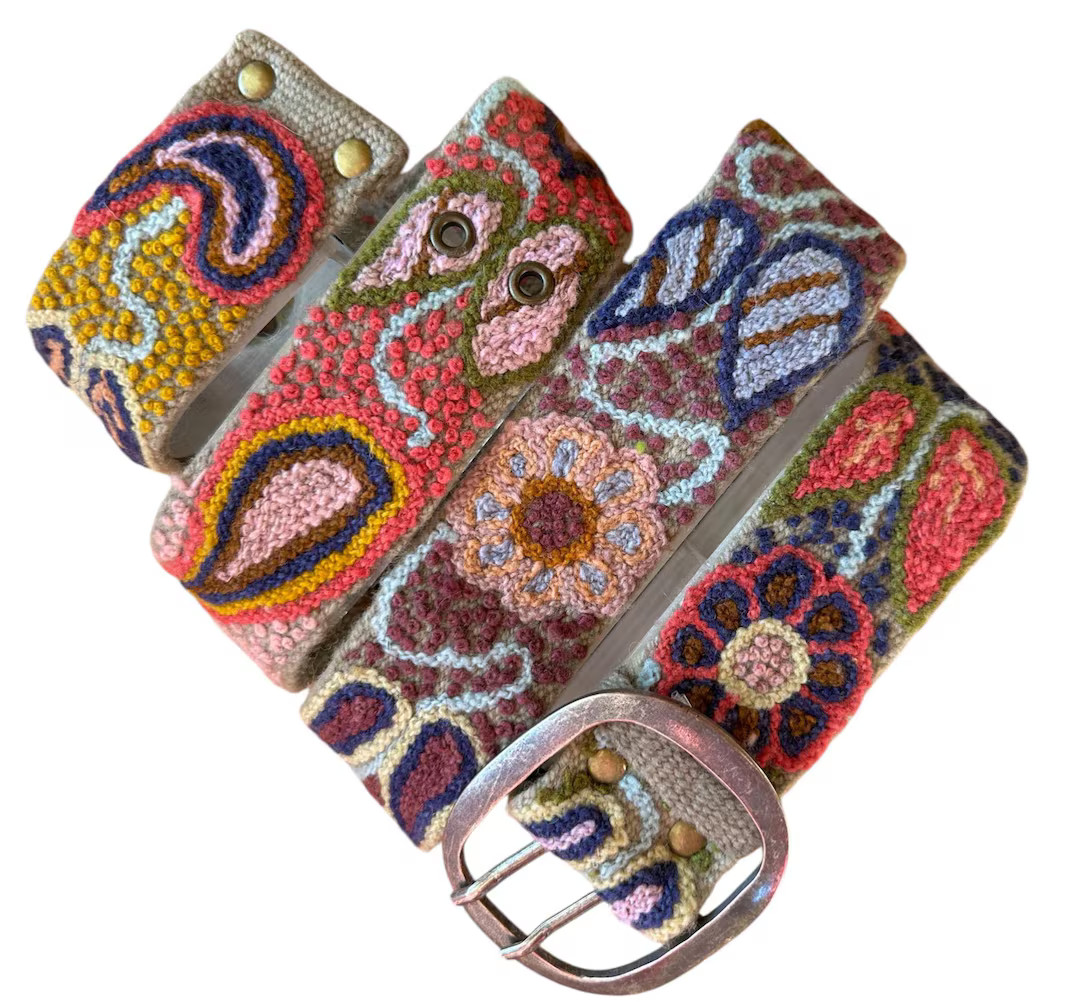 Embroidered Belt, Peruvian Embroidered Belt, Wool Belt, Flower Belt, Floral Ethnic Belt, Womens H... | Etsy (US)