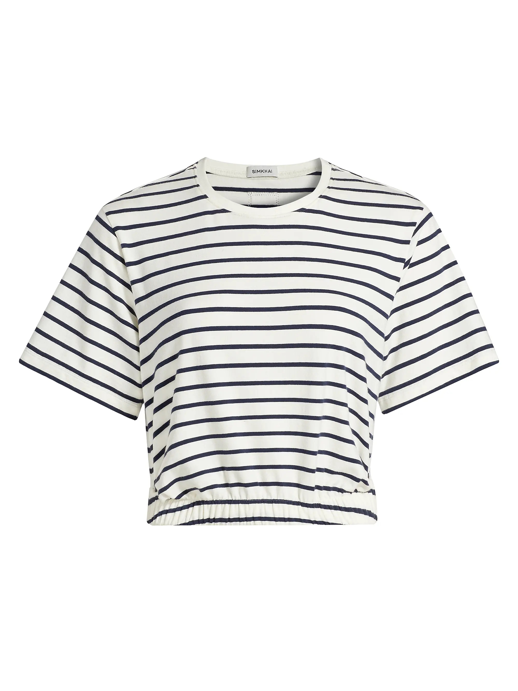 Jojo Striped Crop T-Shirt | Saks Fifth Avenue
