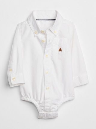 Baby Oxford Button-Up Bodysuit | Gap (US)