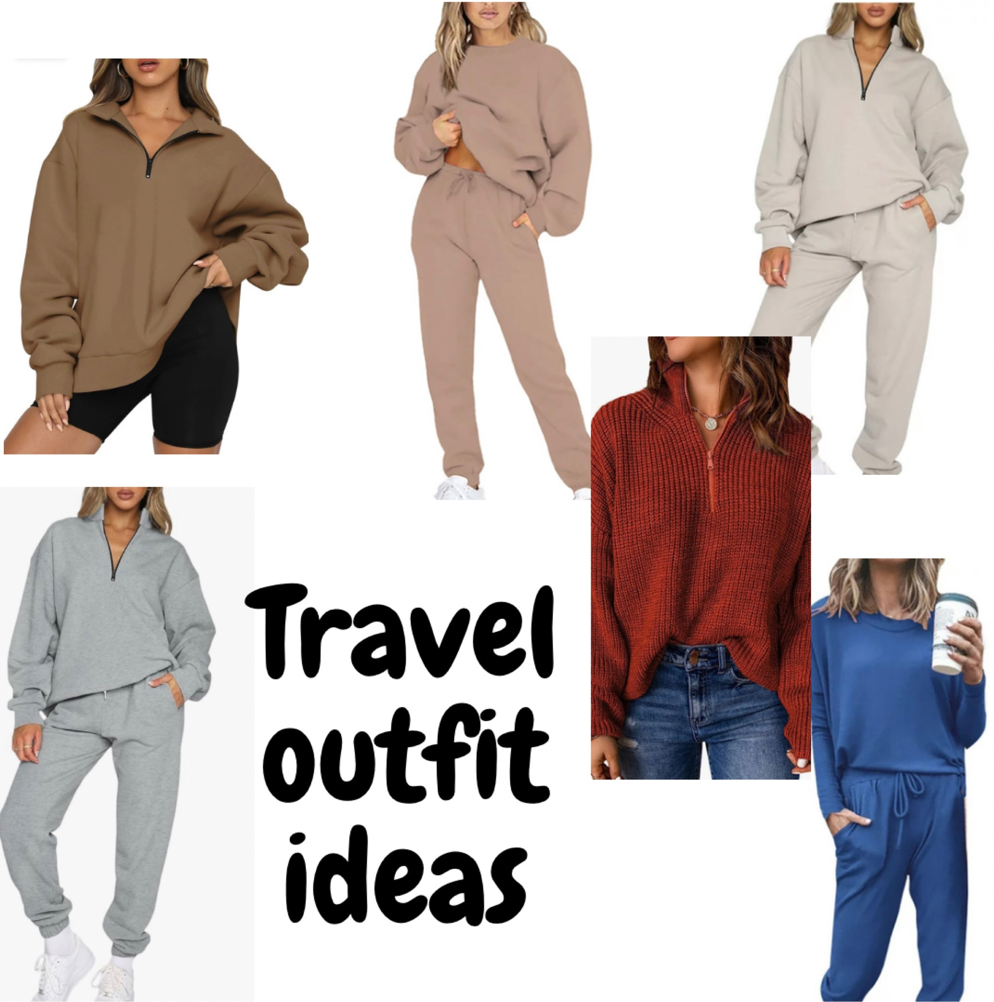 On the hunt for the comfiest cutest travel outfit there is! 7 hours on a plane feels like we need something loser than leggings, &amp; that might just be a sweatsuit! 

#traveloutfit #internationaltrip #vacationwear 

#LTKFind #LTKunder100 #LTKstyletip