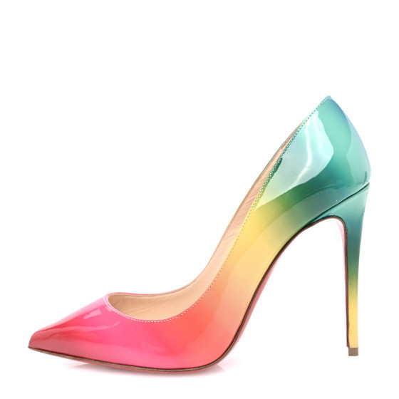 Patent Rainbow Pigalle Follies 100 Pumps 36.5 Multicolor | FASHIONPHILE (US)