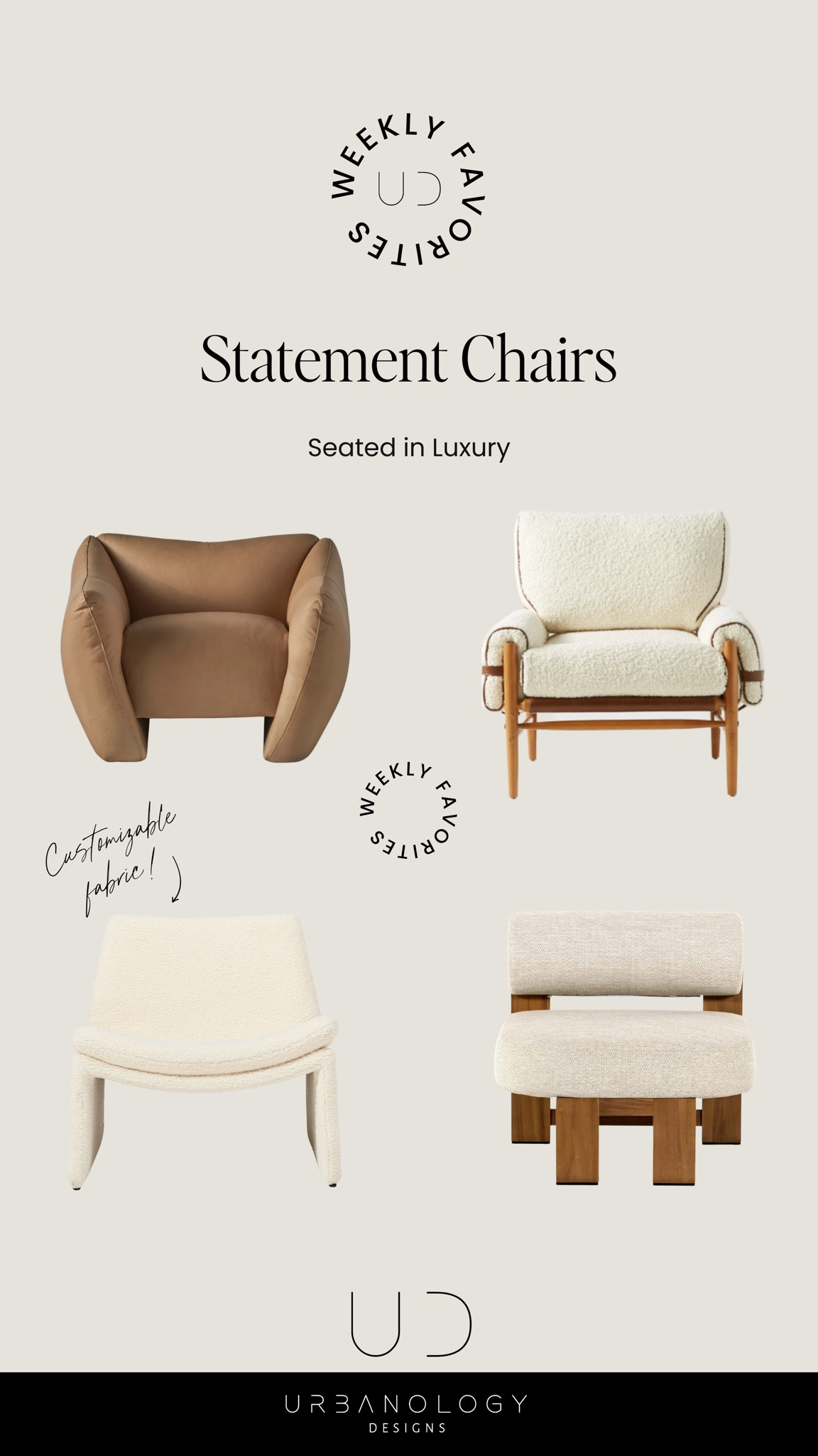 Make a bold statement with singular  seating.

Luxe textures pair with modern silhouettes for a contemporary aesthetic that we’re smitten with! 

#LTKhome #LTKFind #LTKstyletip