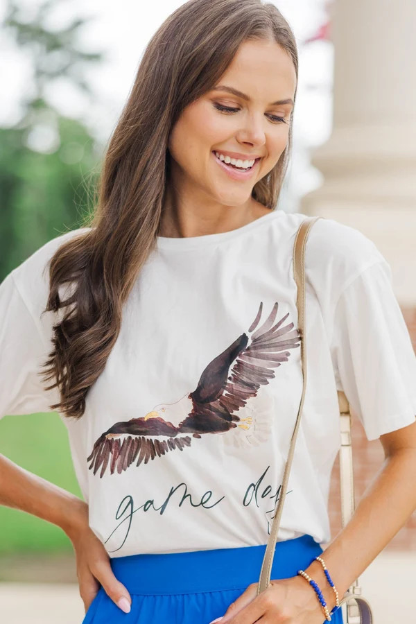 Winning Season White Eagle Graphic Tee | The Mint Julep Boutique