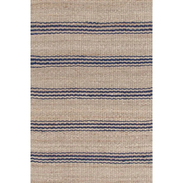 Jute Ticking Indigo Handwoven Rug | Wayfair North America