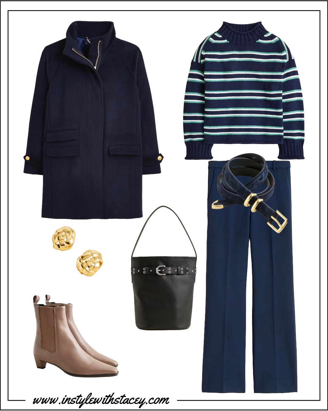 J Crew (and celebs like Martha Stewart) made the old school roll neck sweater a hot item this year. You’ll wear this cotton striped version now and into next season. Wear it with jeans or pair it with a dressier pant-like this 4-season style-for work. 

#LTKootd #LTKWorkwear #LTKPetite