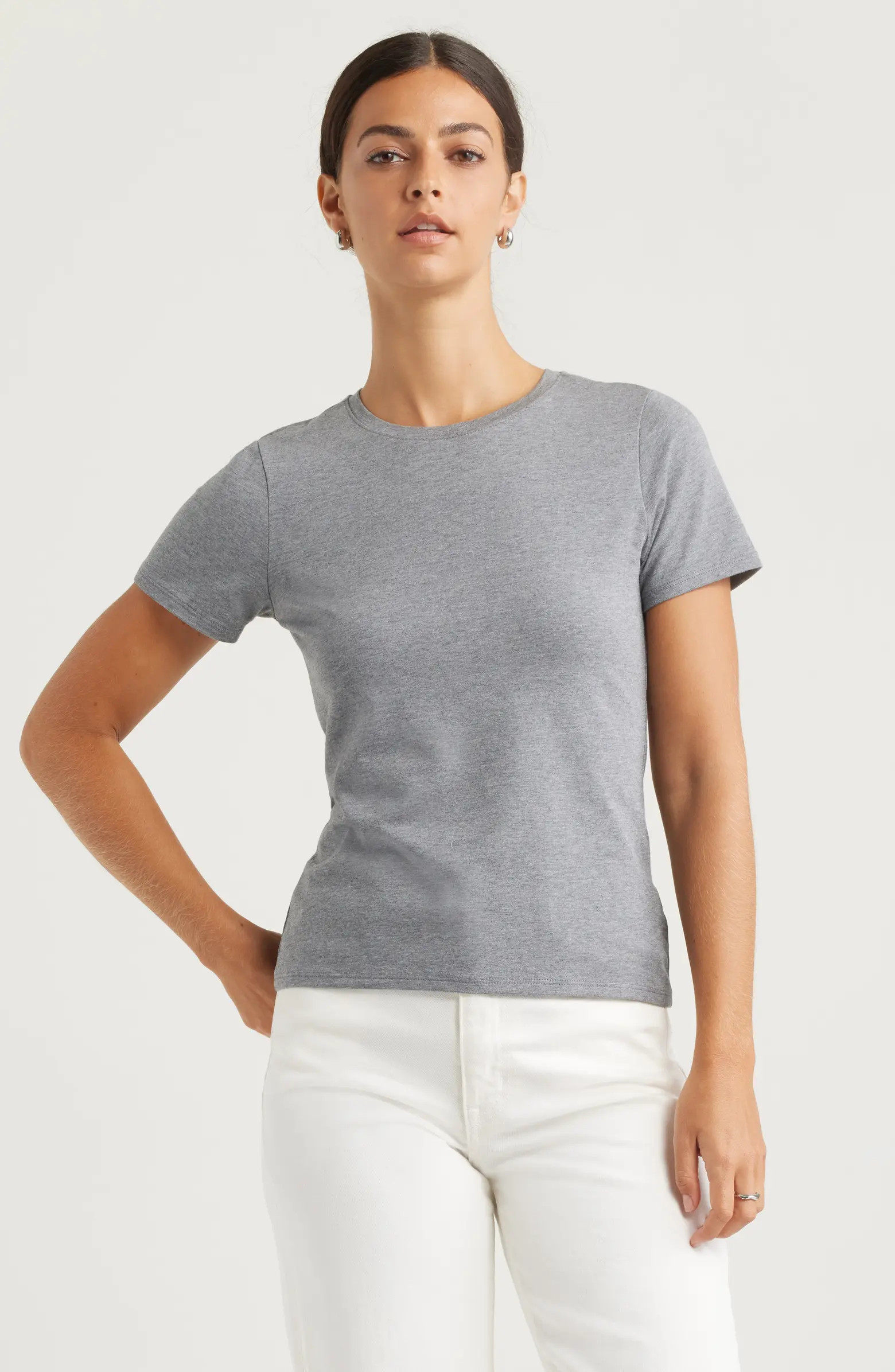 Pima Cotton Blend Crewneck T-Shirt | Nordstrom
