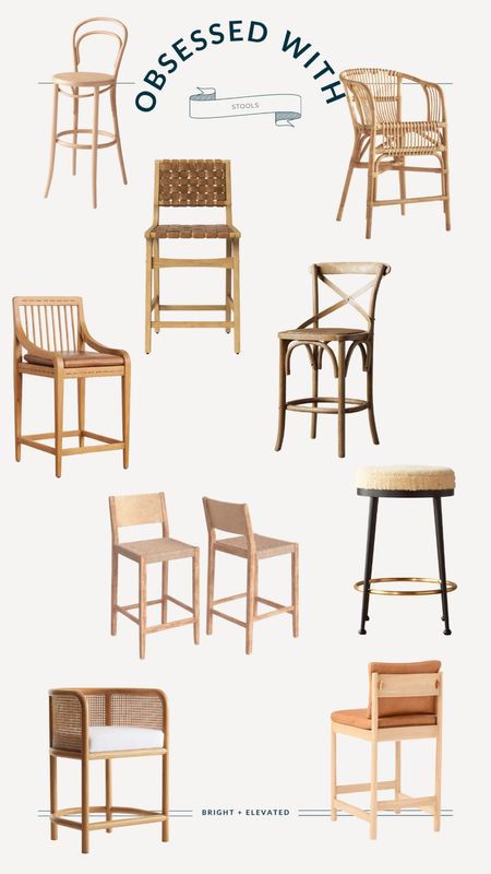 Wood stools, metal stools, counter stools 

#LTKhome #LTKFind