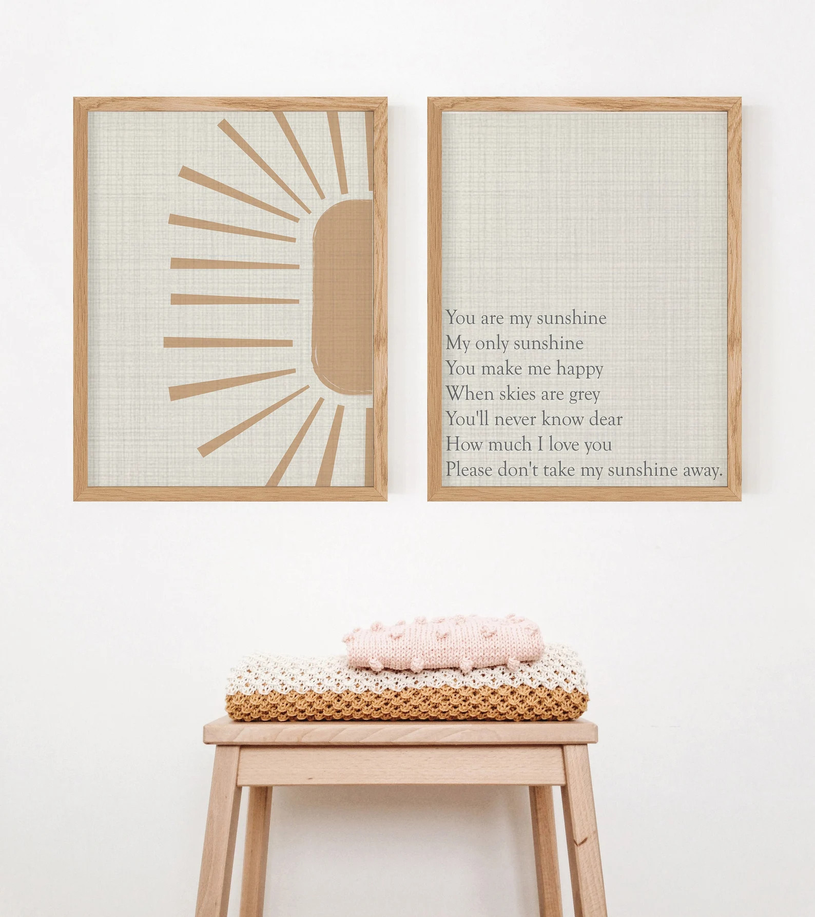 You Are My Sunshine Set of 2 Nursery Prints Nursery Wall Art | Etsy | Etsy (US)