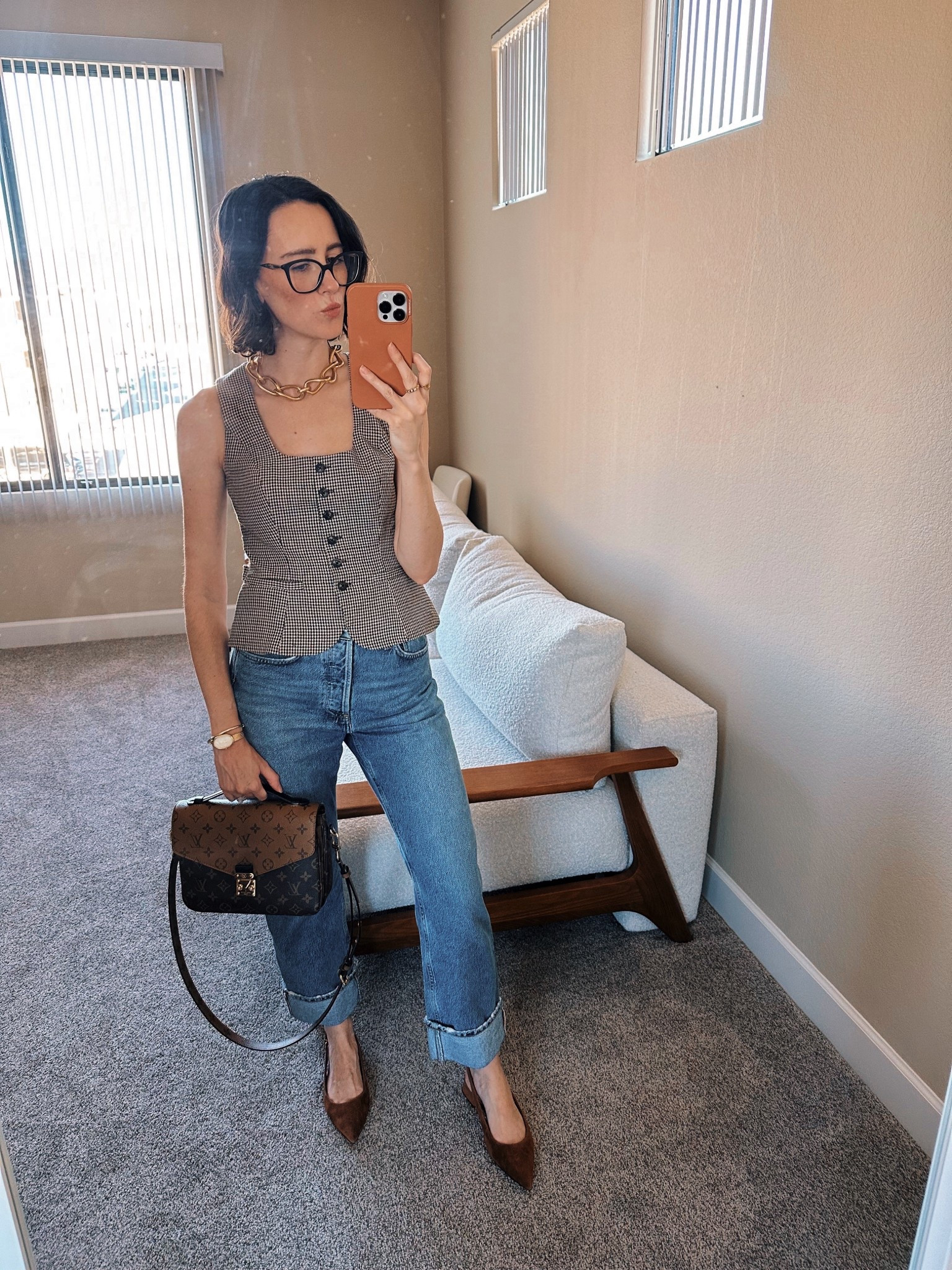 daily ootd 09.11 // this vest top is my go-to for a transitional fall outfit 🤎 

#LTKSeasonal #LTKFallSale