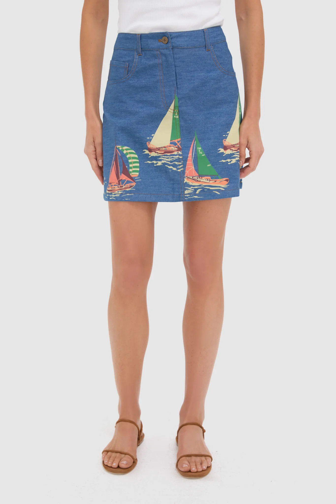Newport Regatta Chambray Pippa Mini Skirt | Tuckernuck (US)
