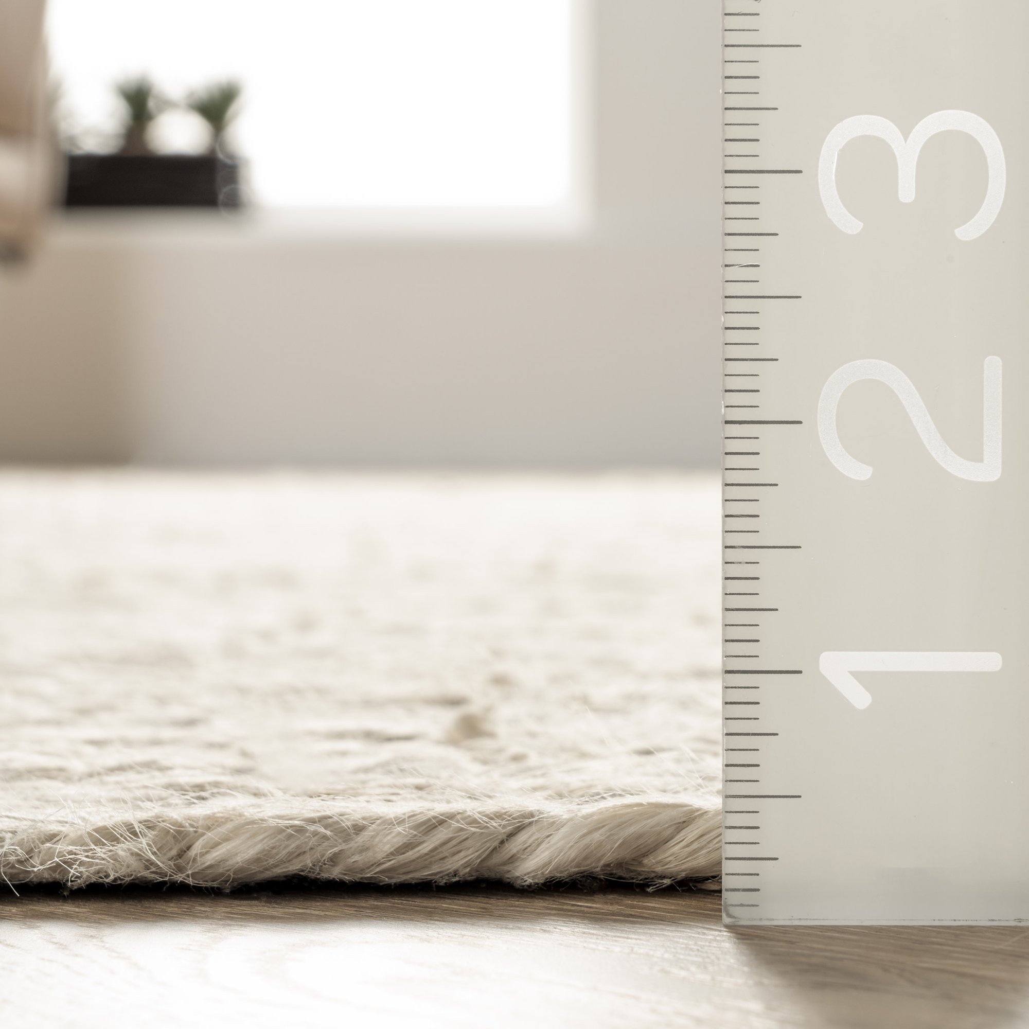 nuLOOM Rigo Hand Woven Farmhouse Jute Area Rug, 8' x 10', Off-White | Walmart (US)