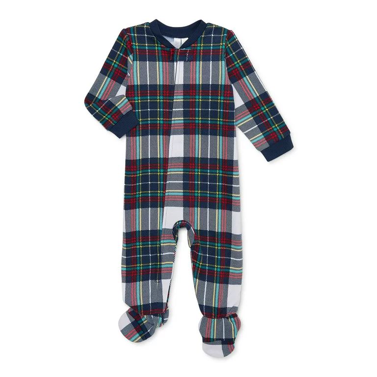 Joyspun Baby Boy or Girl Holiday Matching Family Pajamas, 1-Piece | Walmart (US)