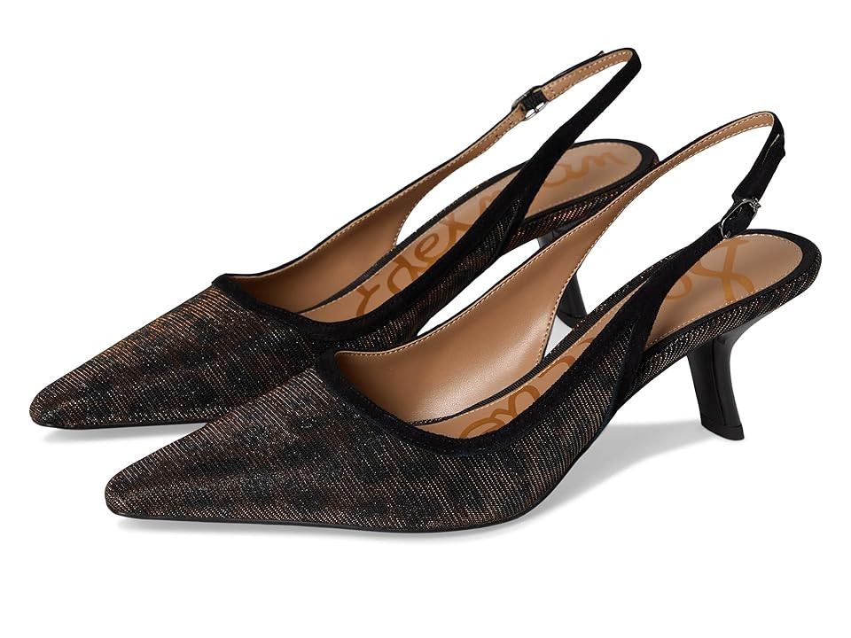 Sam Edelman Biankasling3 Slingback Shoes Women's Dress Sandals Gilded Brown Leopard Glitz : 11 M, Synthetic | Zappos