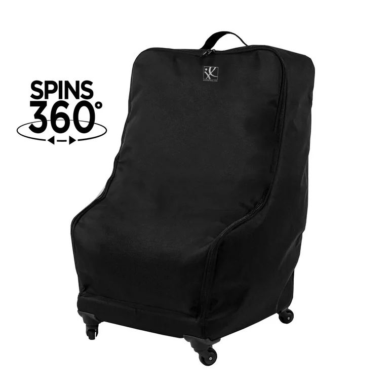 J.L. Childress Spinner Wheelie Deluxe Padded Car Seat Travel Bag and Carrier, Black | Walmart (US)