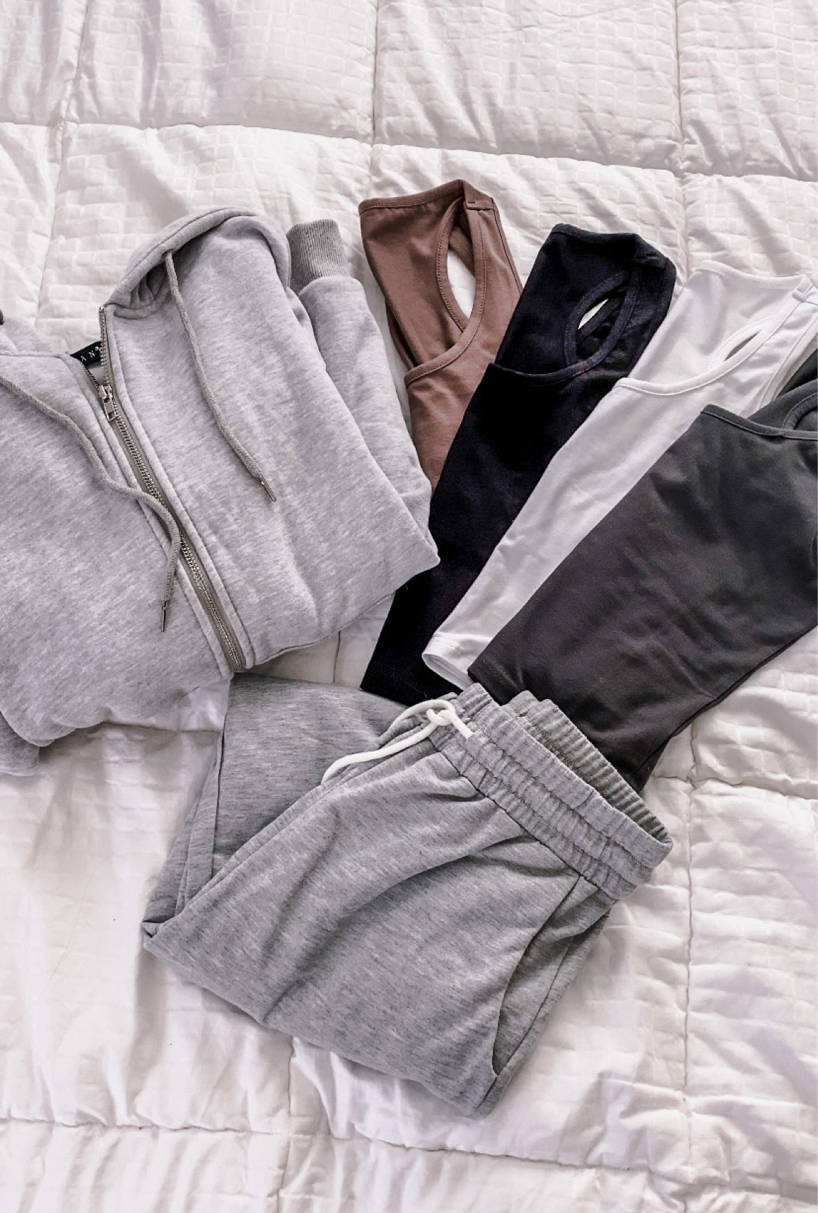 Amazon fashion, Amazon sweatshirt, amazon sweatpants, basics from amazon, tank tops, gray hoodie, great sweatpants, loungewear, lounge clothes

#LTKstyletip #LTKSeasonal #LTKunder50