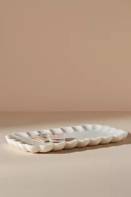 Marble Scalloped Tray | Anthropologie (US)