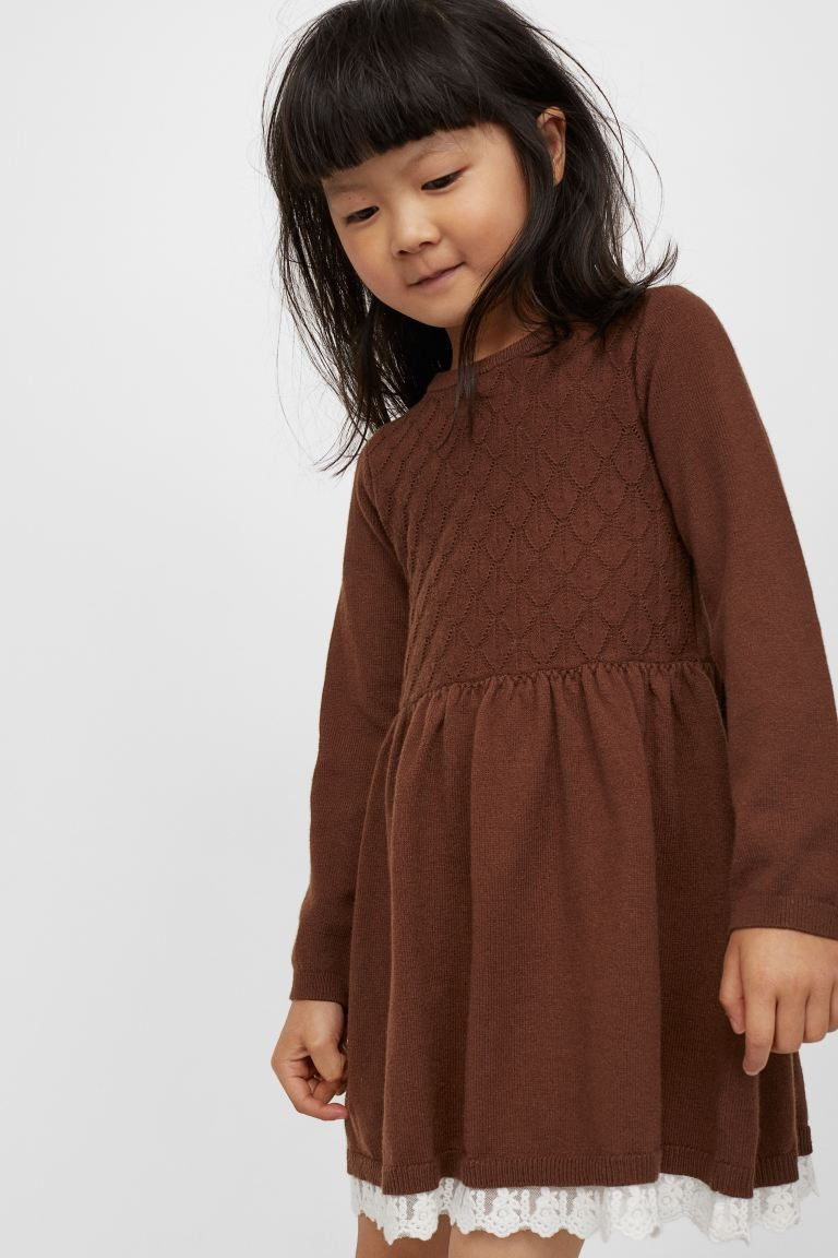 Lace-trimmed Knit Dress | H&M (US + CA)