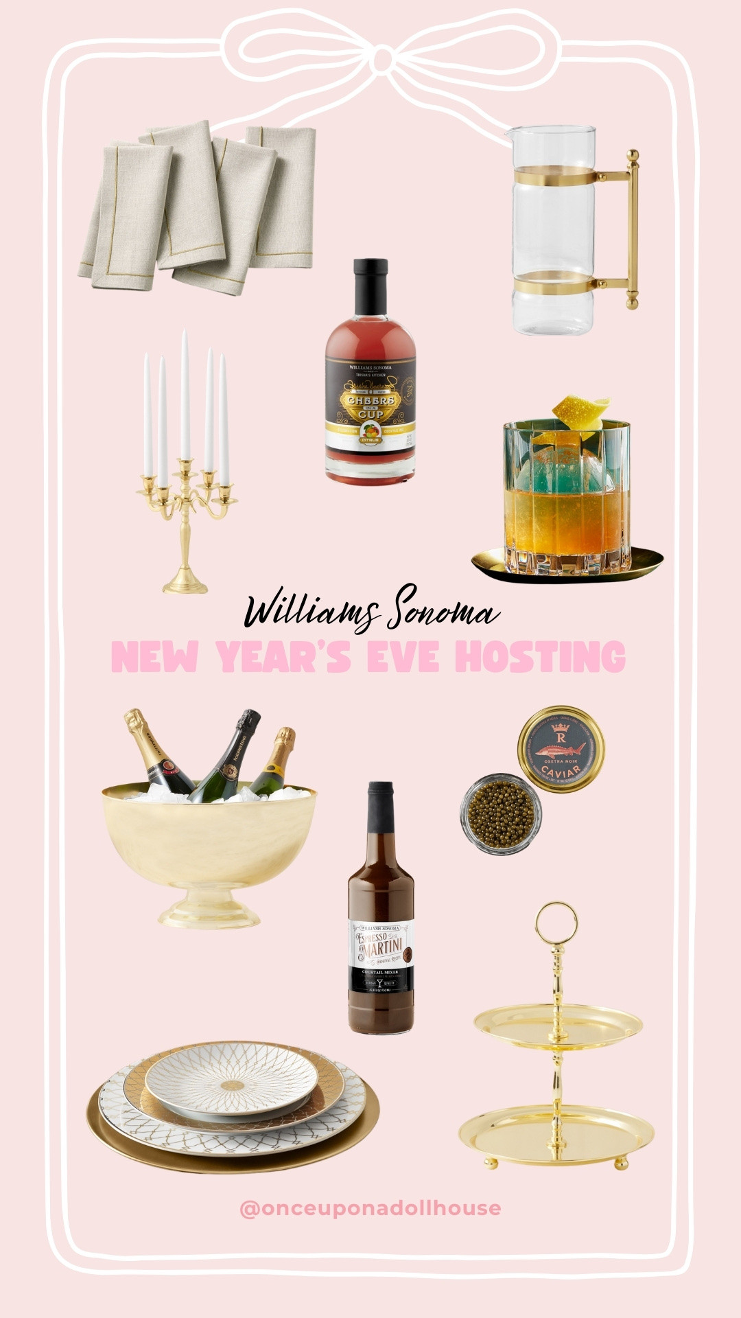 Williams Sonoma New Year’s Eve Hosting! 

 New Year’s Eve dining and entertaining, cocktail mixes, plates, glasses, stand, caviar, pitcher, champagne bucket, napkins, ice mold

#LTKHome #LTKHoliday #LTKSeasonal