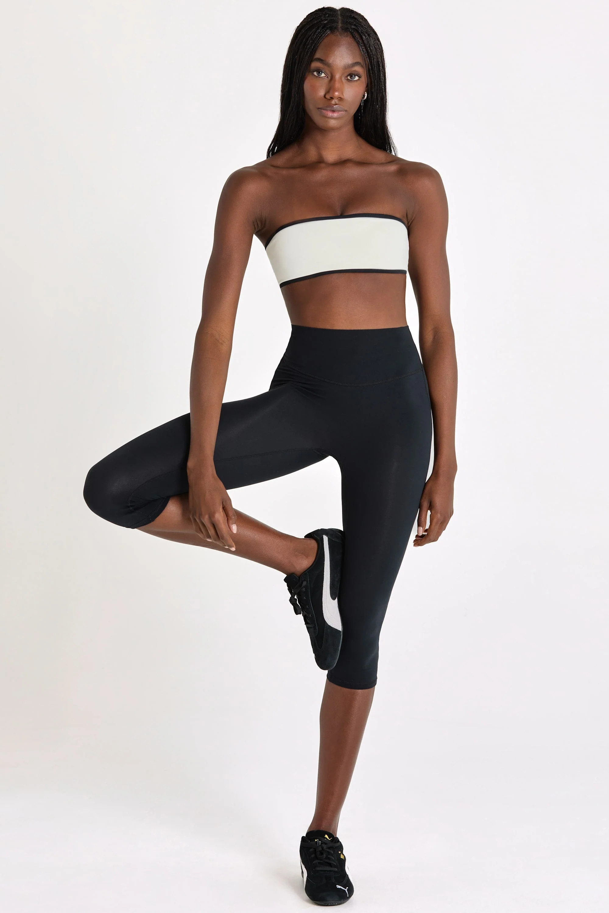 Soft Active Capri Leggings in Black | Bo+Tee