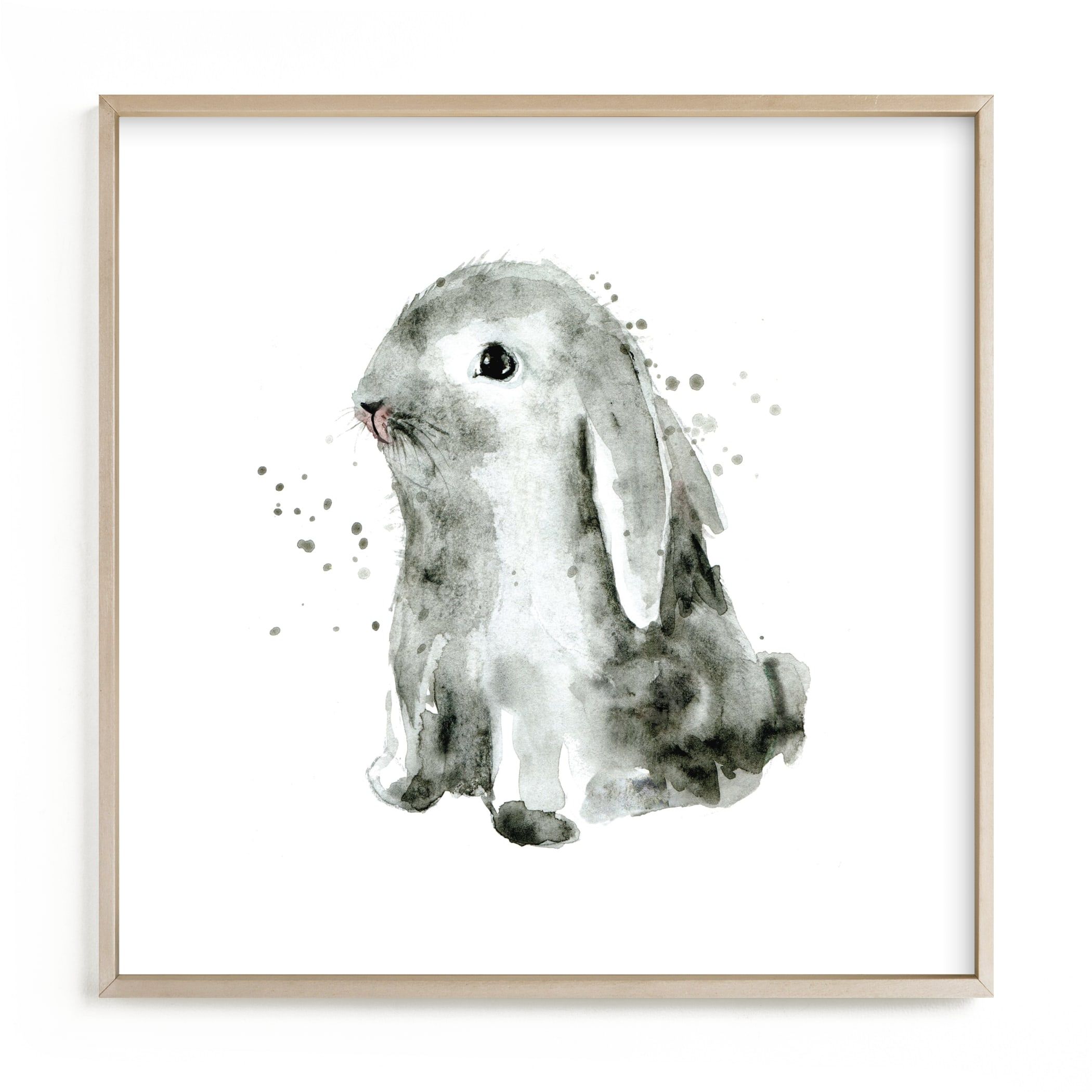 "Bunny1" - Kids Open Edition Non-custom Art Print by Lulaloo. | Minted