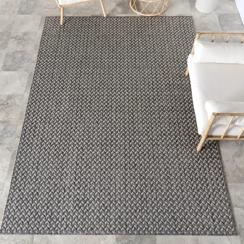 Malaya Herringbone Power Loom Indoor/Outdoor Rug | Wayfair North America