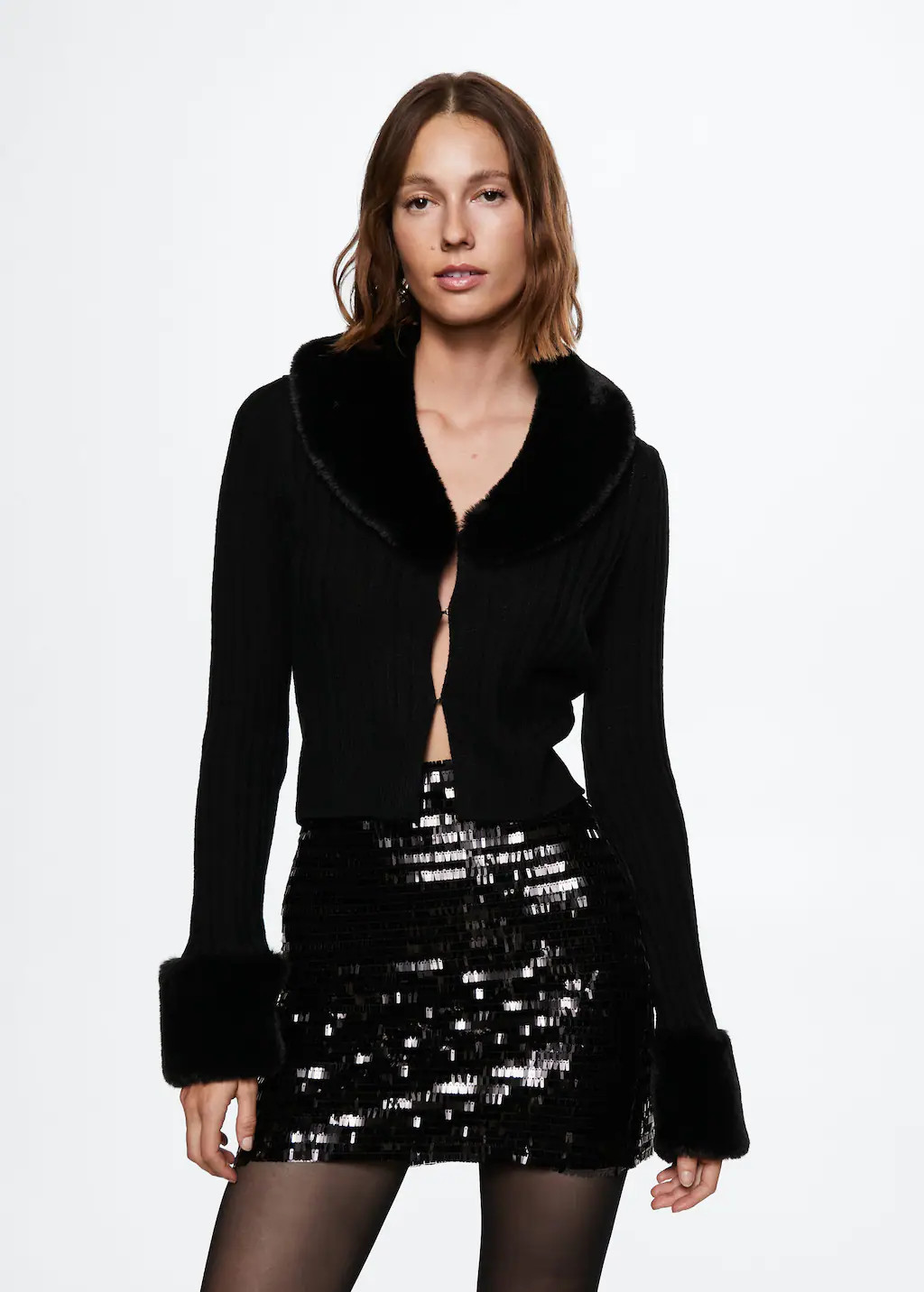 Sequin miniskirt | MANGO (US)