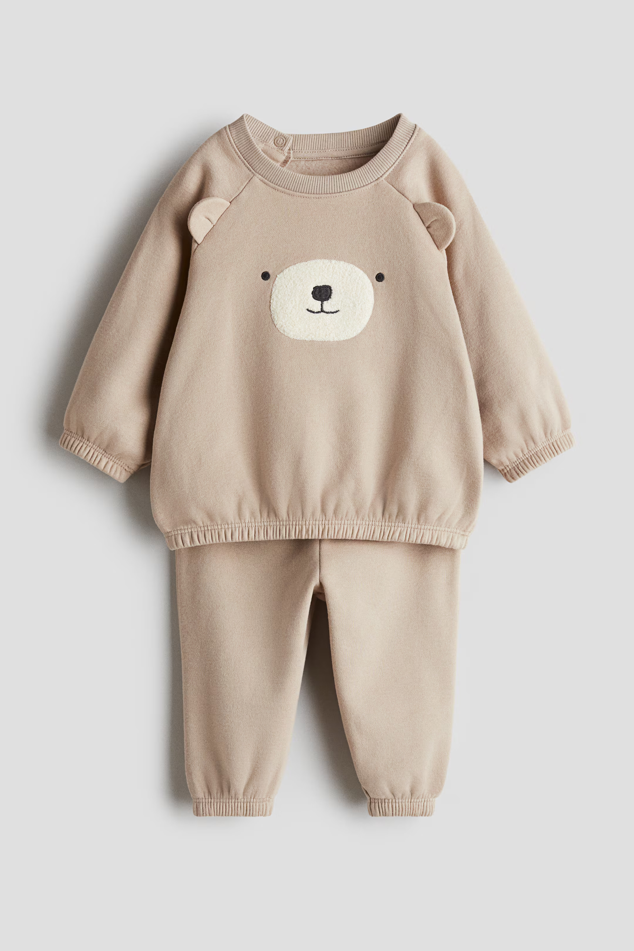2-Piece Teddy-Detail Sweatshirt and Joggers Set | H&M (US + CA)