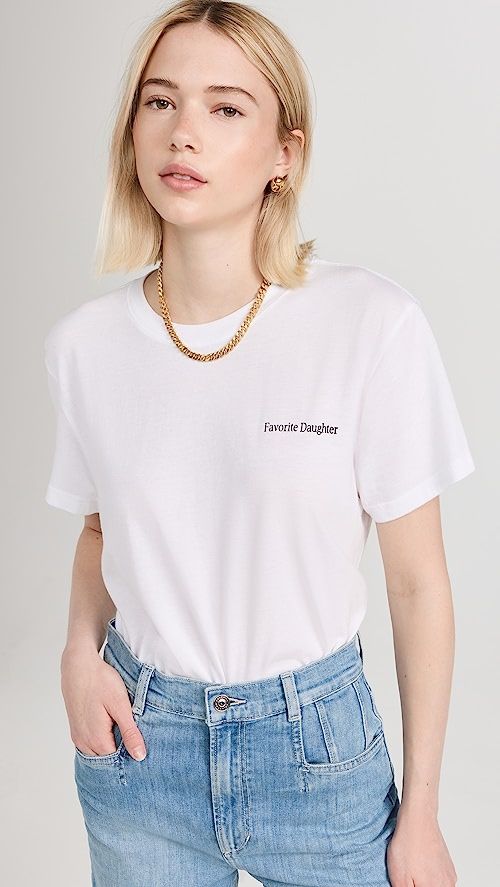 Favorite Daughter Cropped Logo Tee | Shopbop
