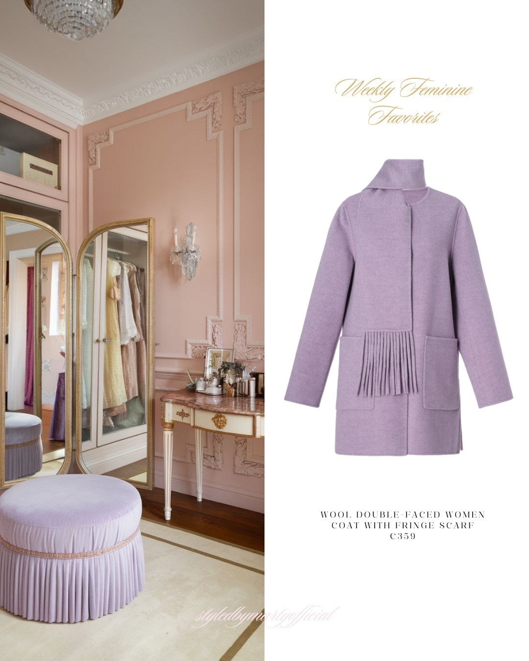 Weekly Feminine Favorite: wool women coat scarf 💜


feminine style, feminine fashion, winter coat, coat scarf, purple coat, winter wear, winter trend 

#LTKSeasonal #LTKU #LTKMidsize