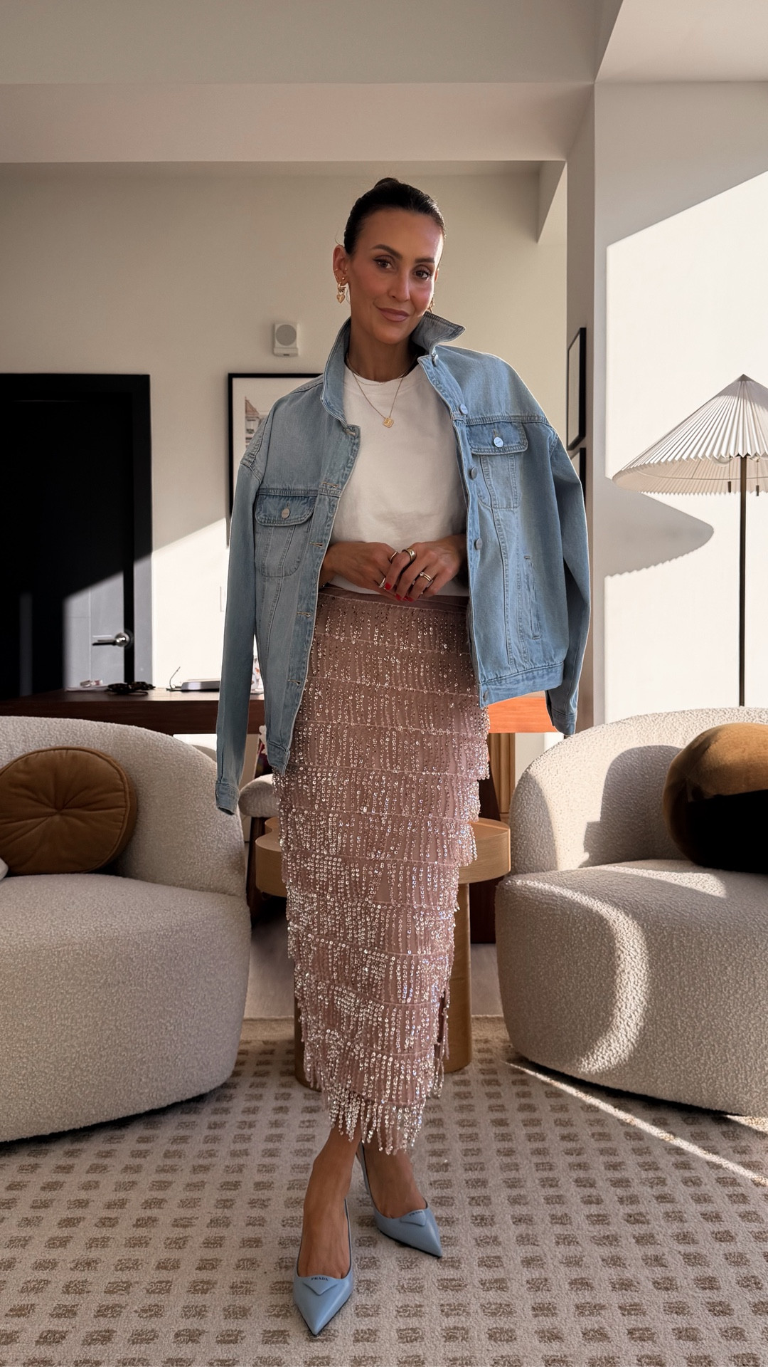 Taking the sequin skirt down a notch to a more casual outfit for a girls day out! Skirt xs, tee small and jacket small 

#LTKgrwm #LTKootd #LTKValentine