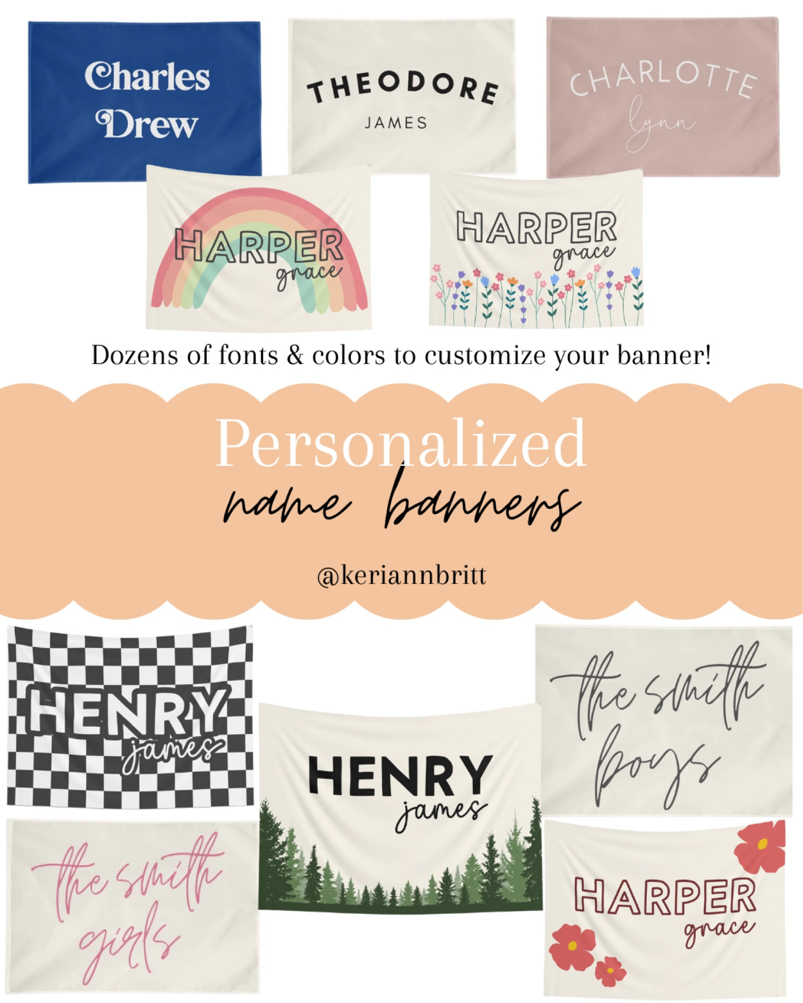 40% Off Banner Sale (Aug 2-4) 
Code: BACK2SCHOOL

Tapestry / custom banner / personalized banner / back to school sale / the little lemons co / name banners / name decor / nursery decor / kids room / play room decor / playroom banner 

#LTKSaleAlert #LTKBaby #LTKKids