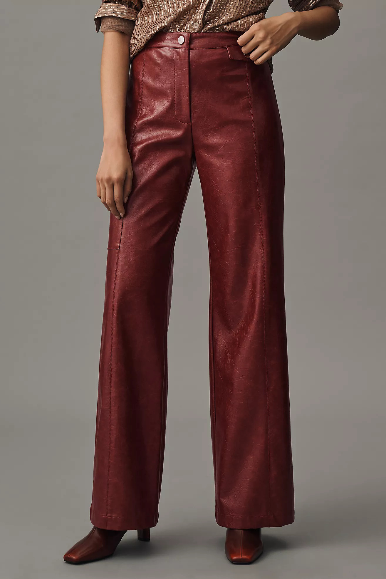 Baum und Pferdgarten Nuvin Metallic Faux-Leather Pants | Anthropologie (US)