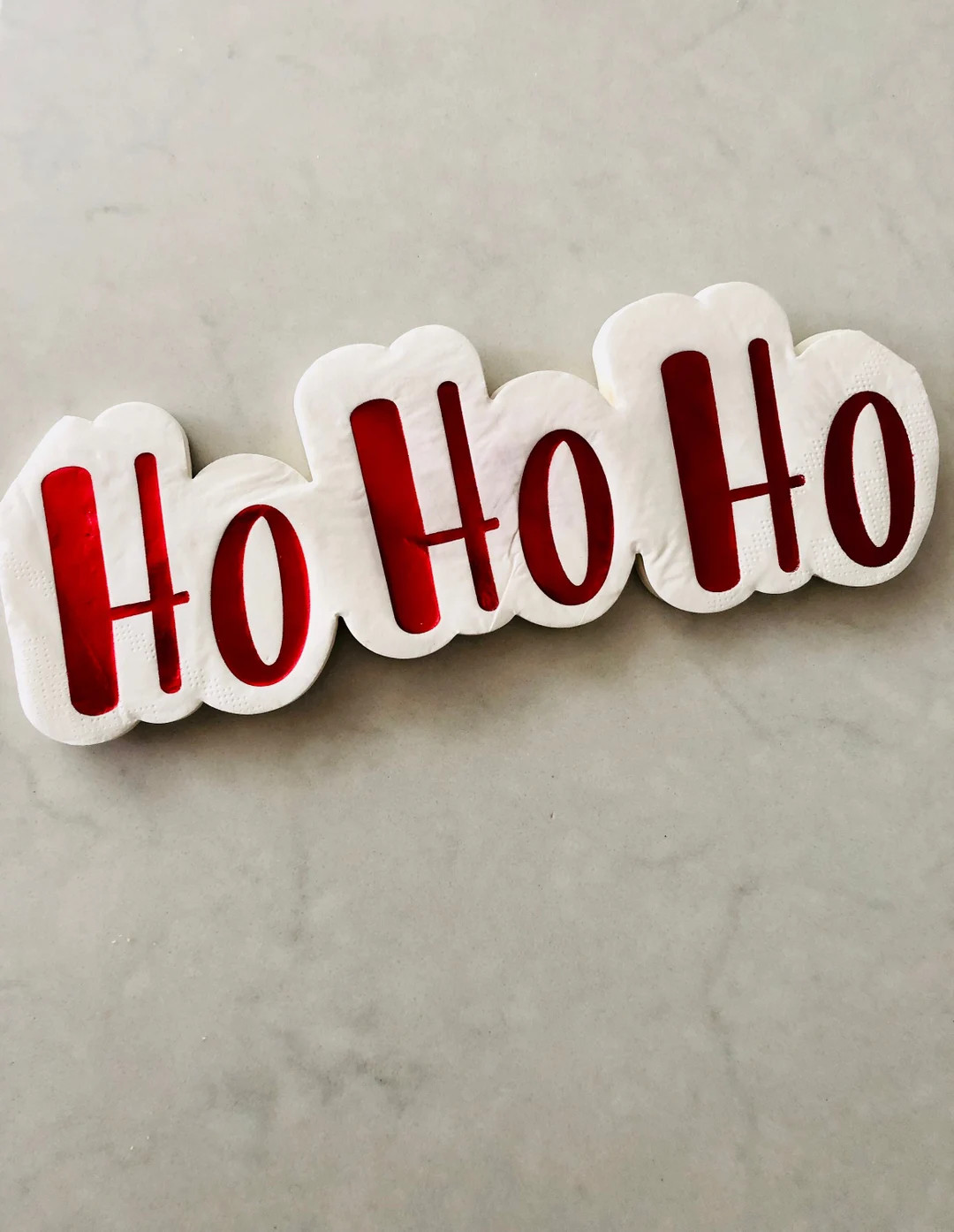 Christmas Cocktail Napkins  - Party Decor - Holiday Decor - HoHo - Stocking Stuffer | Etsy (US)