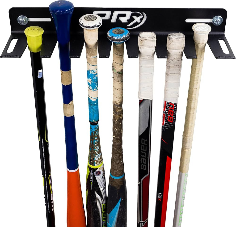 PRx Performance Baseball Bat Rack and Sports Stick Storage Hockey Lacrosse Hanger Wall Mount 14 M... | Amazon (US)
