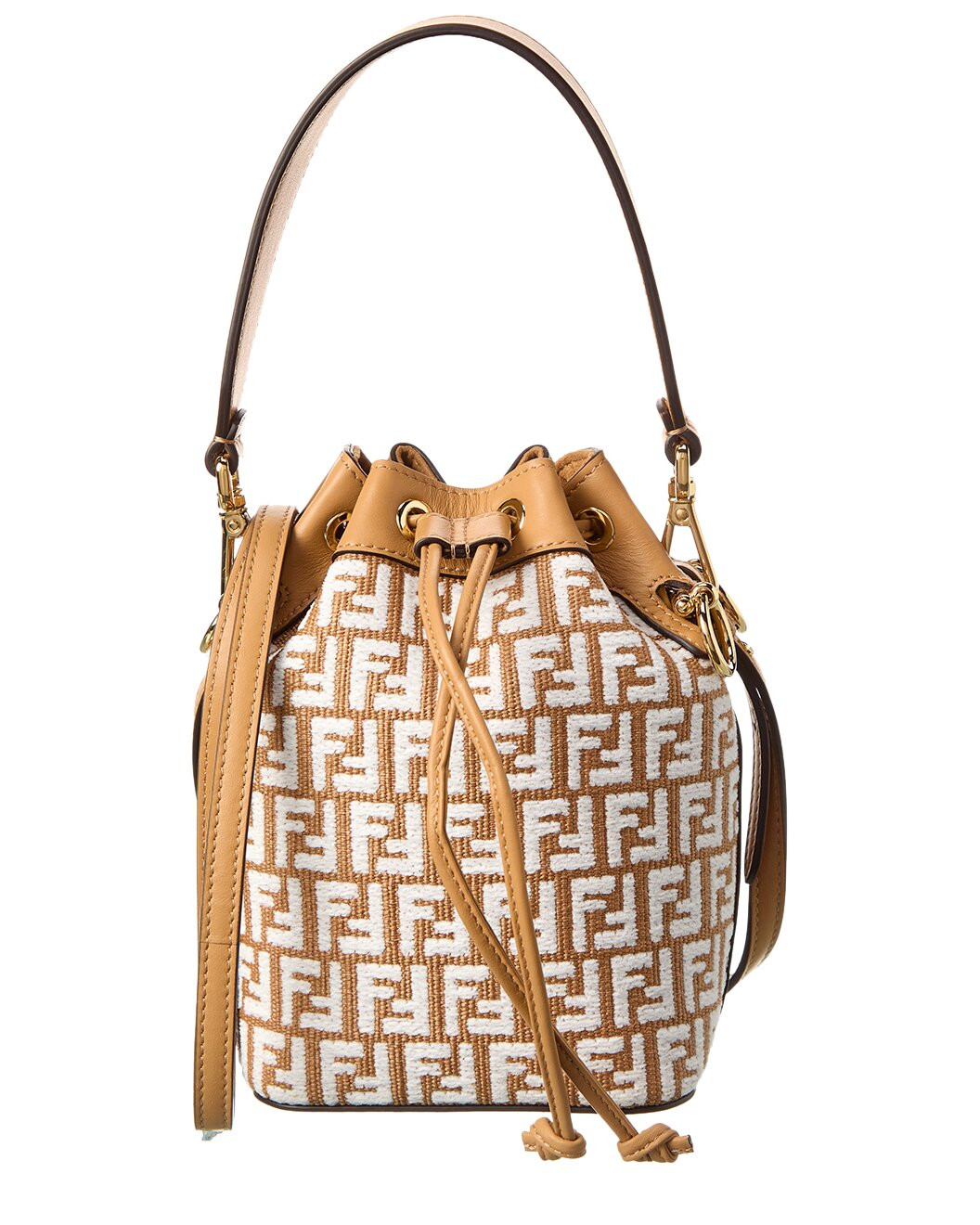 Mon Tresor Mini Raffia & Leather Bucket Bag | Rue La La