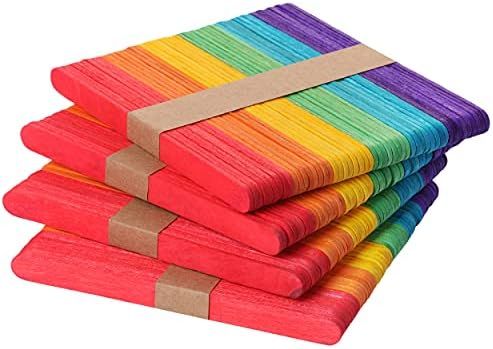 Mr. Pen- Colored Popsicle Sticks, 200 Pack, 4.5 Inch, Colored Craft Sticks, Colorful Popsicle Sticks | Amazon (US)