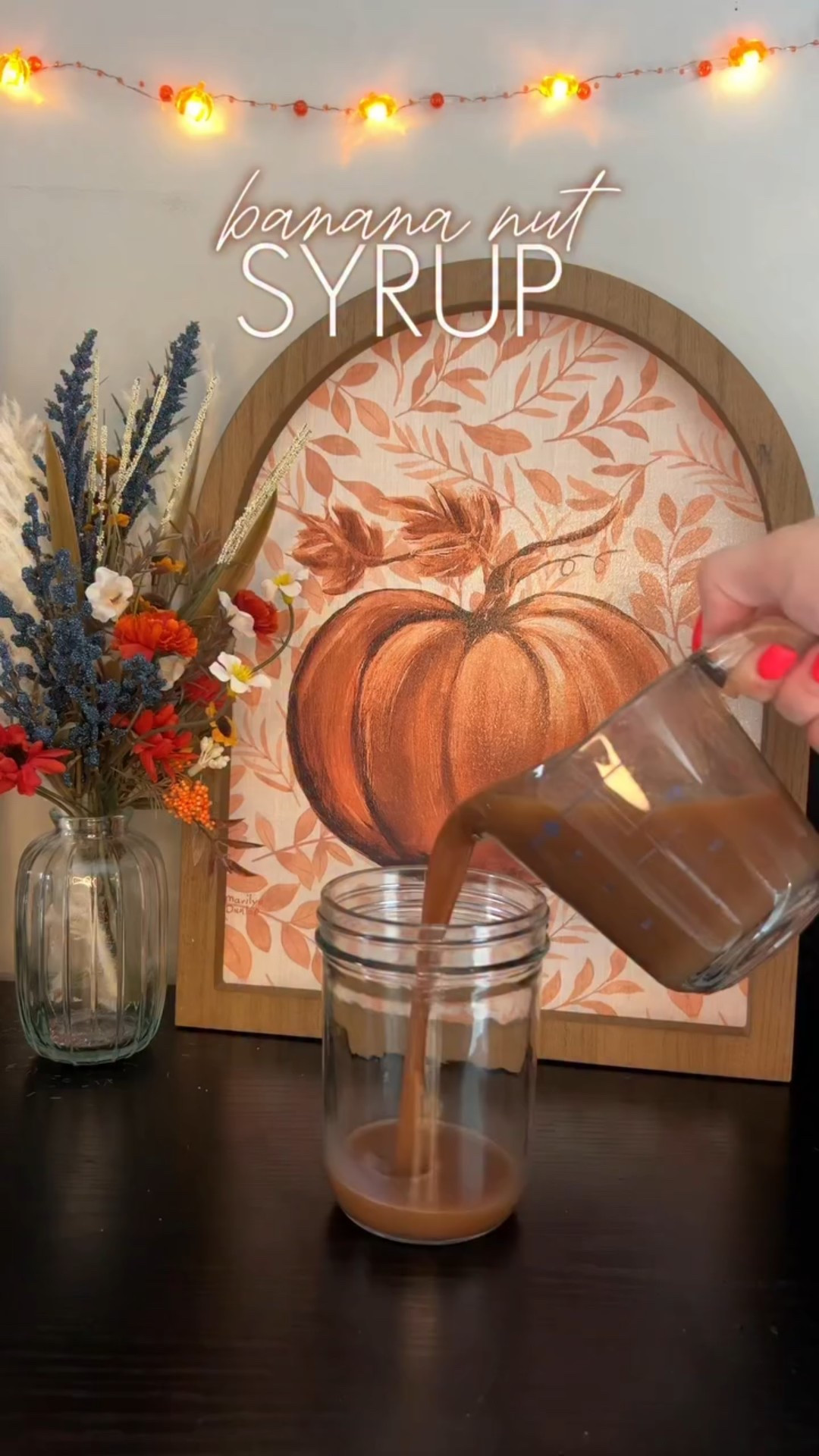 Banana Nut Syrup 🍌🌰

•1/2 cup unsalted walnuts, coarsely chopped 
•1 cup water
•1 cup brown sugar
•2 tbsp cinnamon 

•add walnuts to a saucepan over medium heat & toast until golden brown
•mash overripe bananas with a fork
•add bananas to saucepan with walnuts once toasted
•add water, brown sugar, cinnamon
•bring to a boil, then reduce to a simmer for 10-15 minutes
•strain
•transfer to an airtight container once cool 

✨I’m Meg, the Iced Coffee Connoisseur! I’m bringing you all things coffee — including fun at home recipes & honest reviews of coffee shops all across NJ✨

#athomecoffee #coffeerecipes #homemadesyrup #homemadecoffeesyrups #coffeesyrup #coffeesyruprecipe #banananut #banananutbread #banananutsyrup