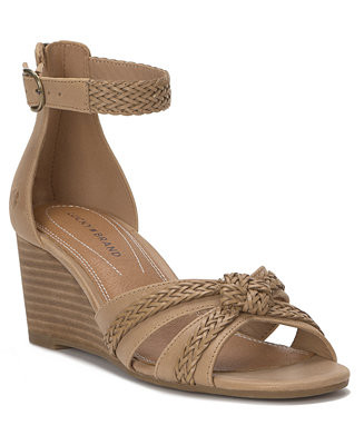 Women's Jaelah Criss-Cross Braided Wedge Sandals | Macy's