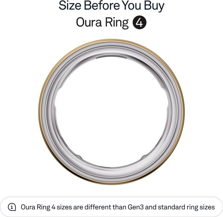 Oura - Ring 4 - Smart Ring - Size Before You Buy with OR4 Sizing Kit - Size 8 - Gold - (2024) | Best Buy U.S.