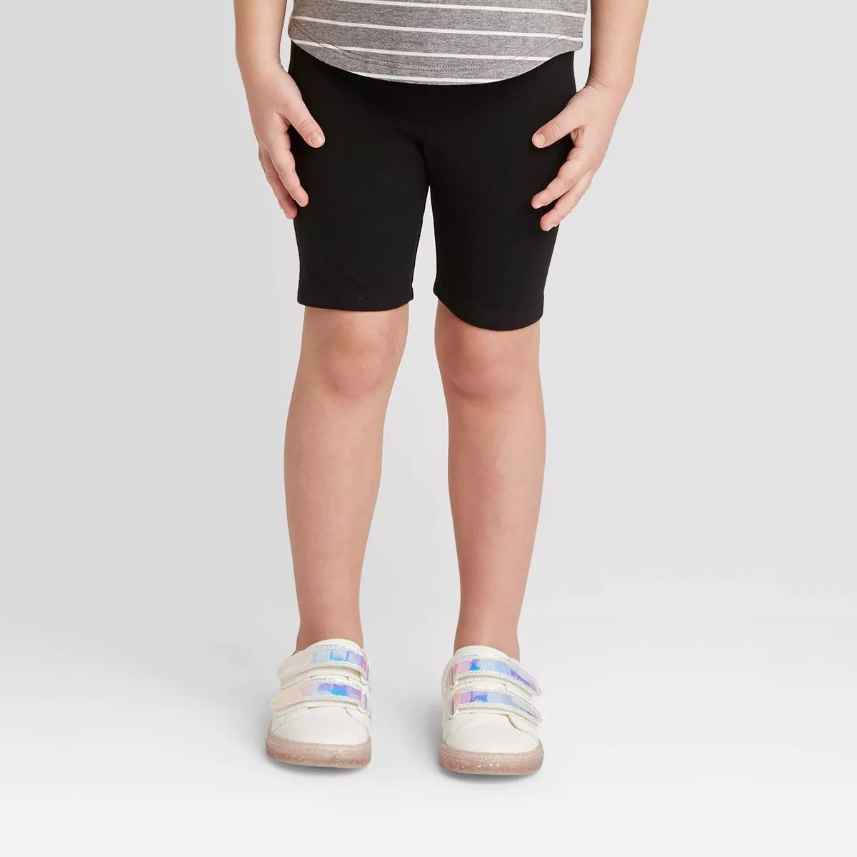 Toddler Girls' Bike Shorts - Cat & Jack™ Black 4T: Comfortable Jersey, Midweight, Above Knee Le... | Target