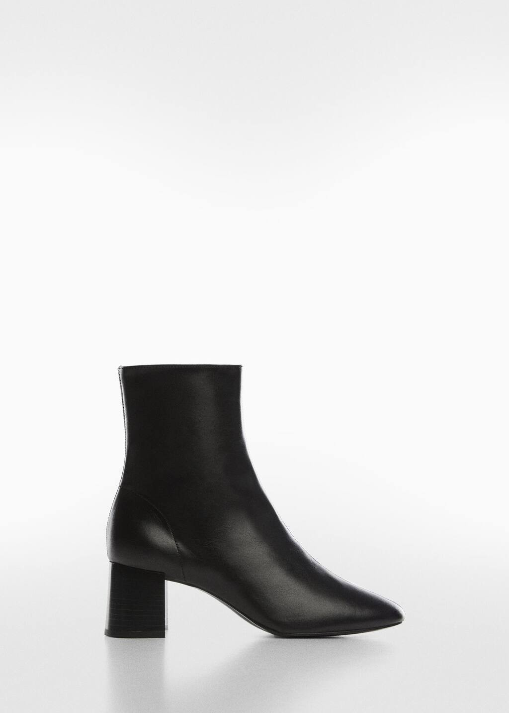 Heel leather ankle boot -  Women | Mango USA | MANGO (US)
