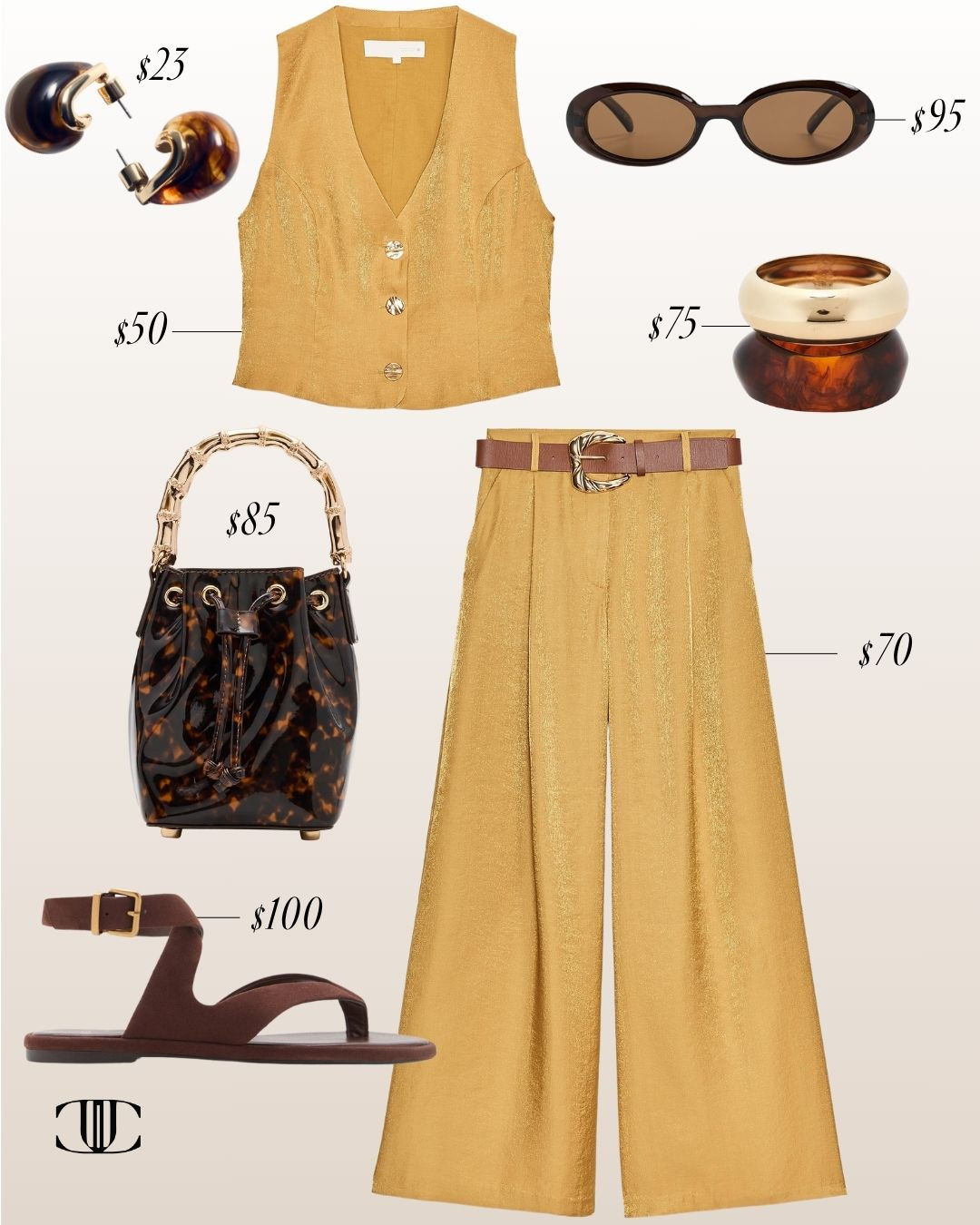 ✨ Elevate your style without the splurge! ✨ Showcasing 6 curated looks, all under $100, that prove you don’t need to break the bank to look sophisticated. It’s all about the perfect pairing of shape, color, and texture — creating effortless, elevated elegance. Which look is your favorite? 💫 

Tailored vest, wide leg pants, bucket bag, top handle bag, bracelets, sunglasses, date night outfit, vacation outfit, dinner outfit

#LTKOver40 #LTKFindsUnder100 #LTKFindsUnder50