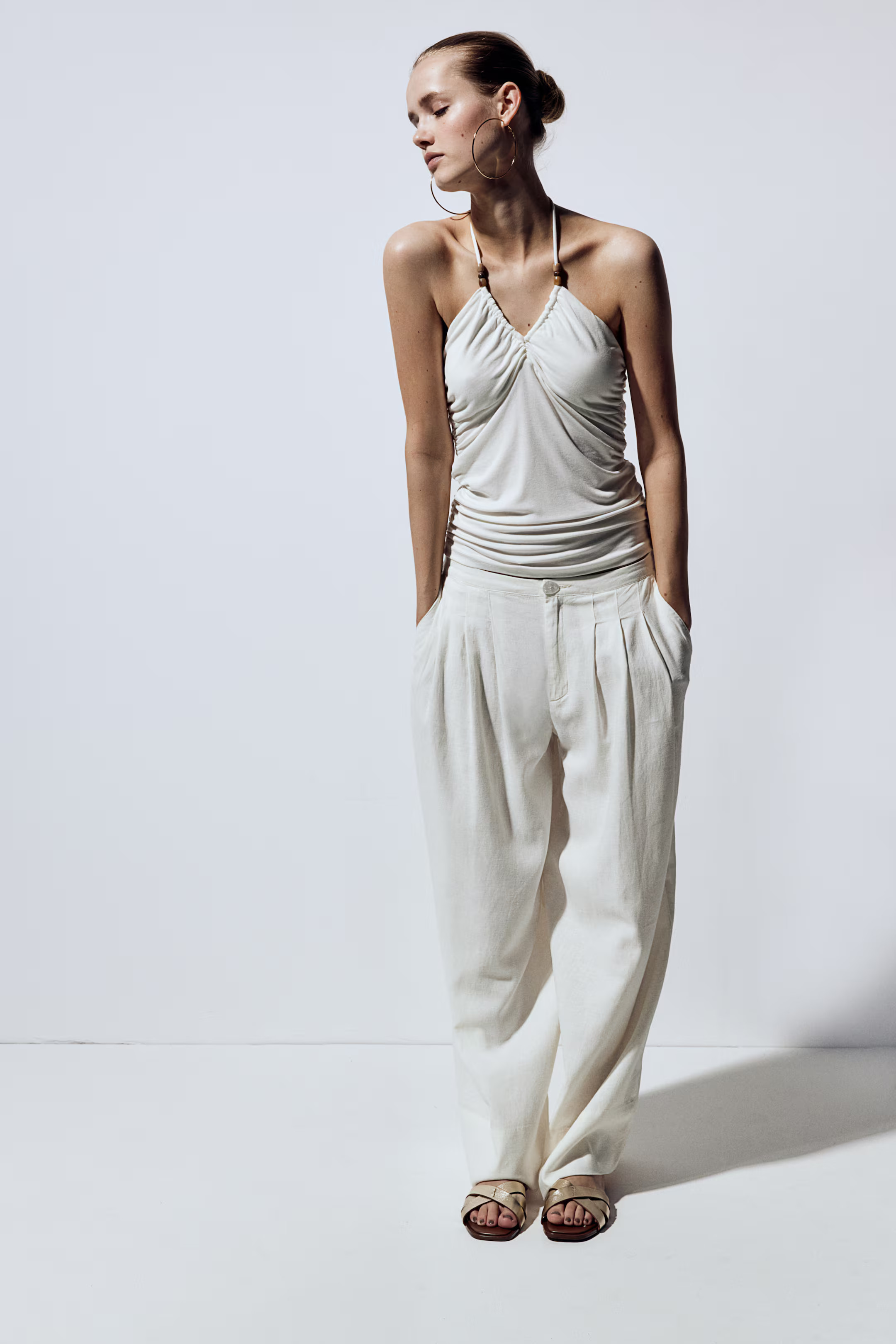 Linen-blend Dress Pants | H&M (US + CA)