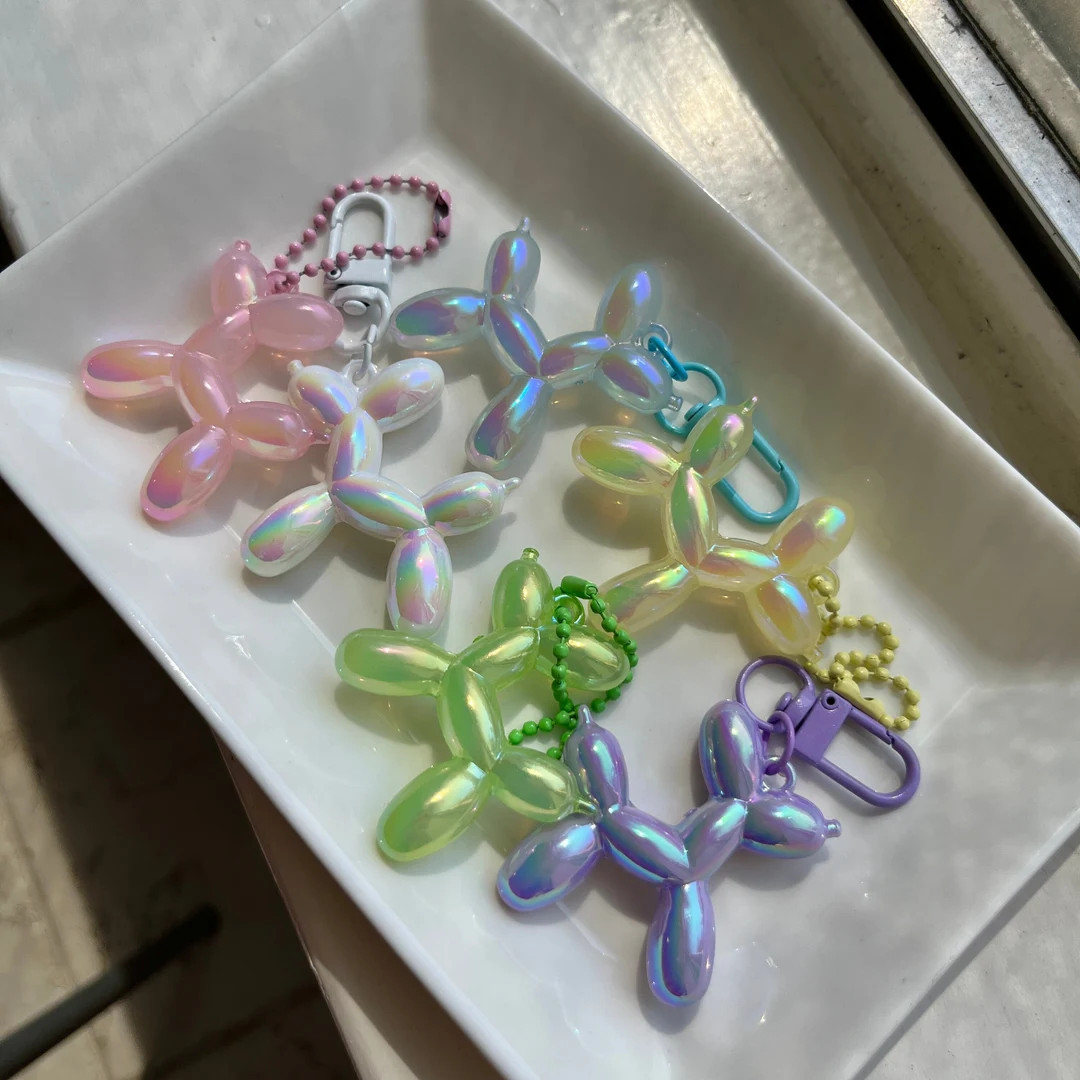 Fun Balloon Dog Keychain Colorful Fun Bag Charm AirPod Case Keychain - Etsy | Etsy (US)