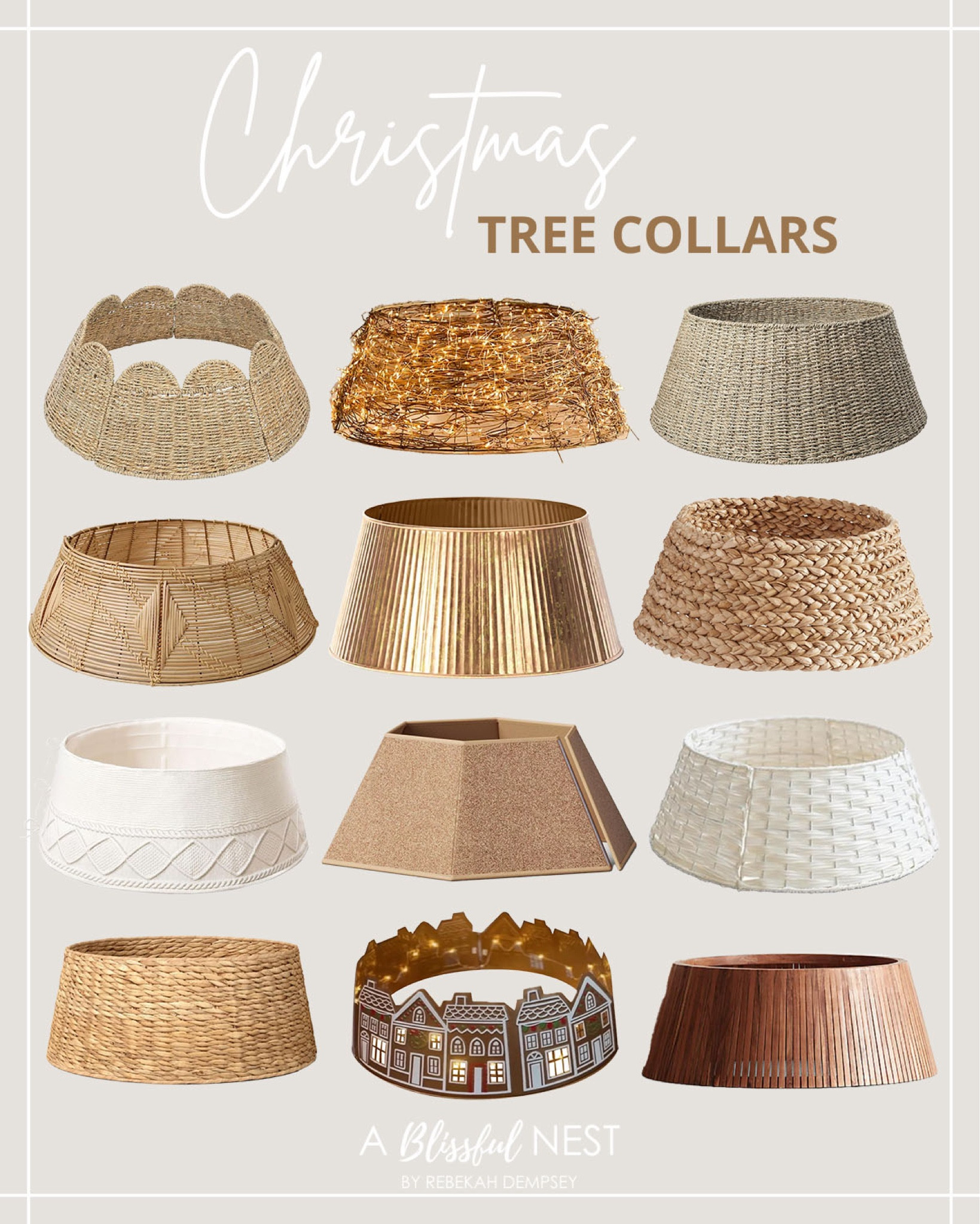Must have Christmas tree collars! 

#christmasdecor

Christmas home decor. Rattan Christmas tree collar. Affordable Christmas tree collar. Scalloped Christmas tree collar. Knit Christmas tree collar. Wood Christmas tree collar. Gingerbread Christmas tree collar  

#LTKHome #LTKHoliday #LTKFindsUnder100
